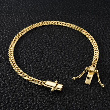 Pulseira Grumet Dupla 4mm Masculina Moeda Antiga Premmium Identico Ouro 18k