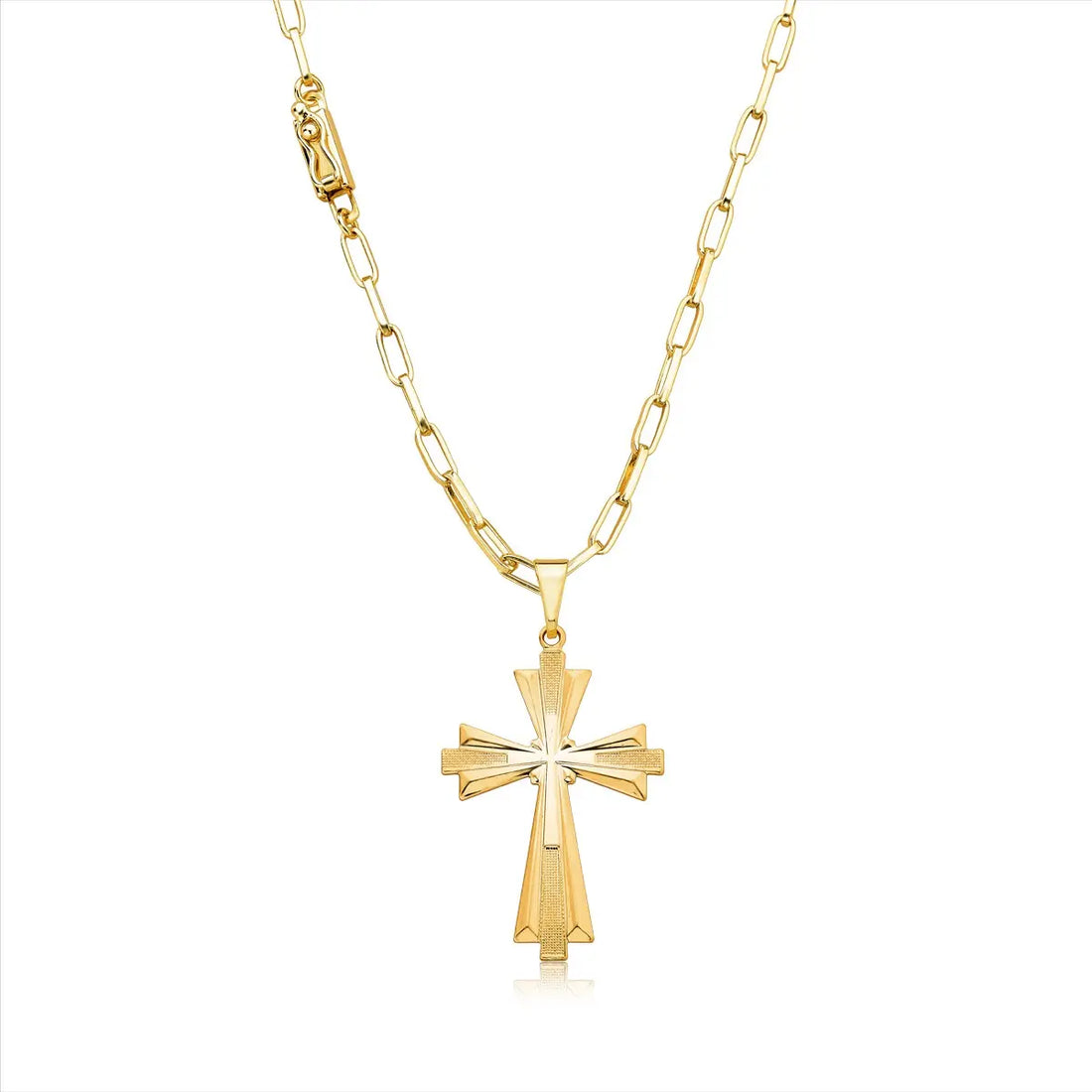 Colar Cordão Tijolinho Masculino 3mm + Pingente Cruz Identico 18k