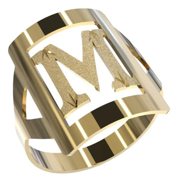 Anel de Letra (Banhado a Ouro 18k)