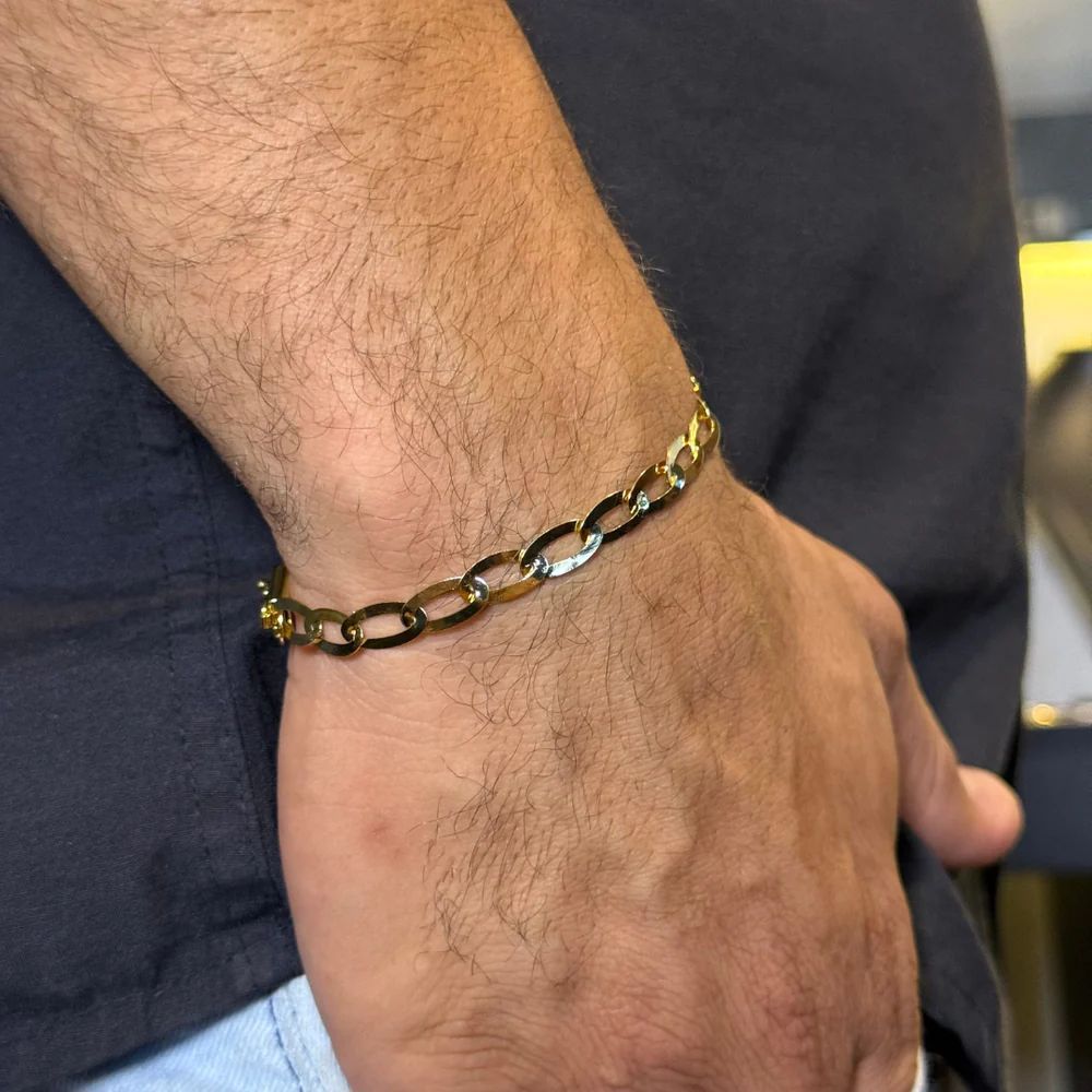 Pulseira Chapeada - Moeda Antiga Italiana + Verniz + Banho de 10 Millessimos Ouro