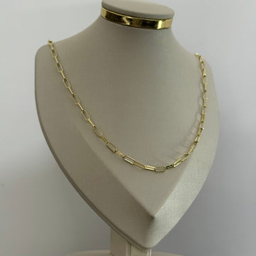 Corrente Elo Tijolinho 4mm Premmium Identica Ouro 18K