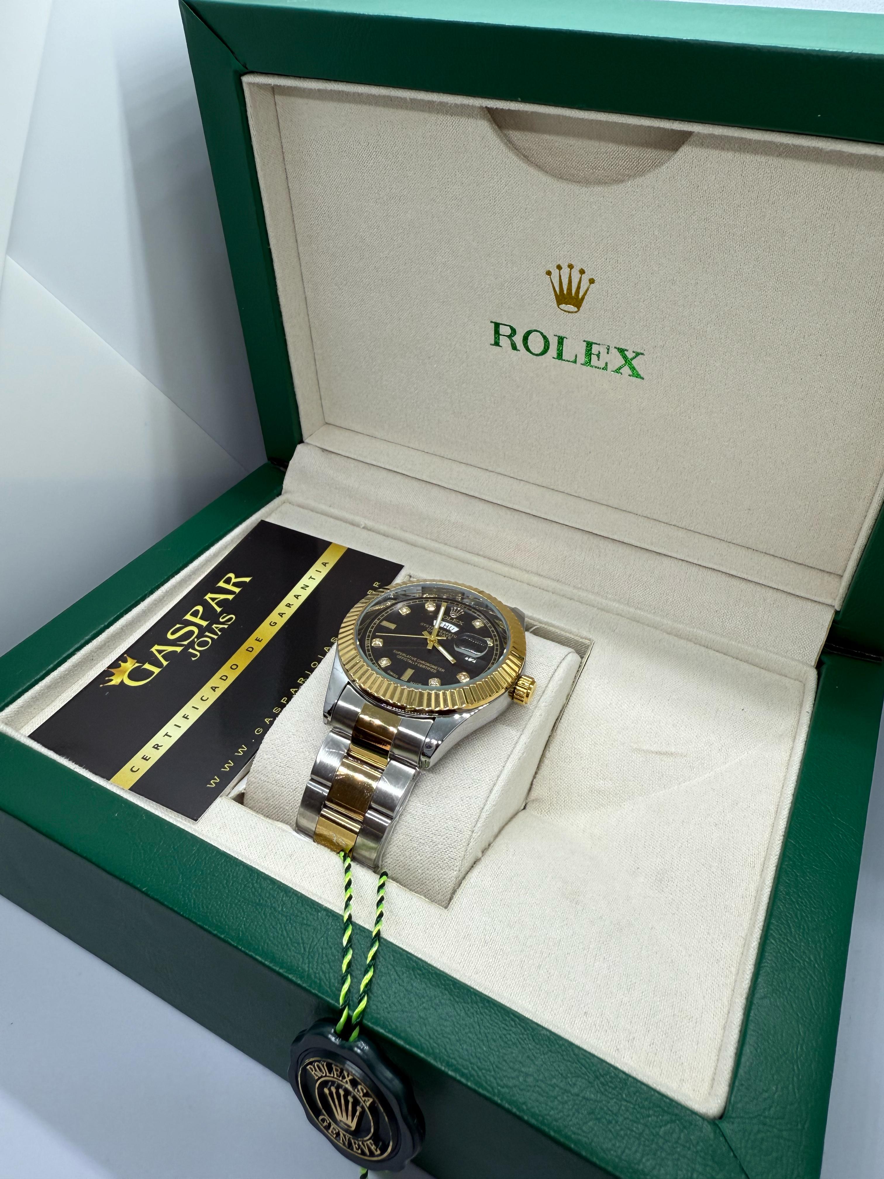 Relógio Rolex - Day Date Prata c/Dourado