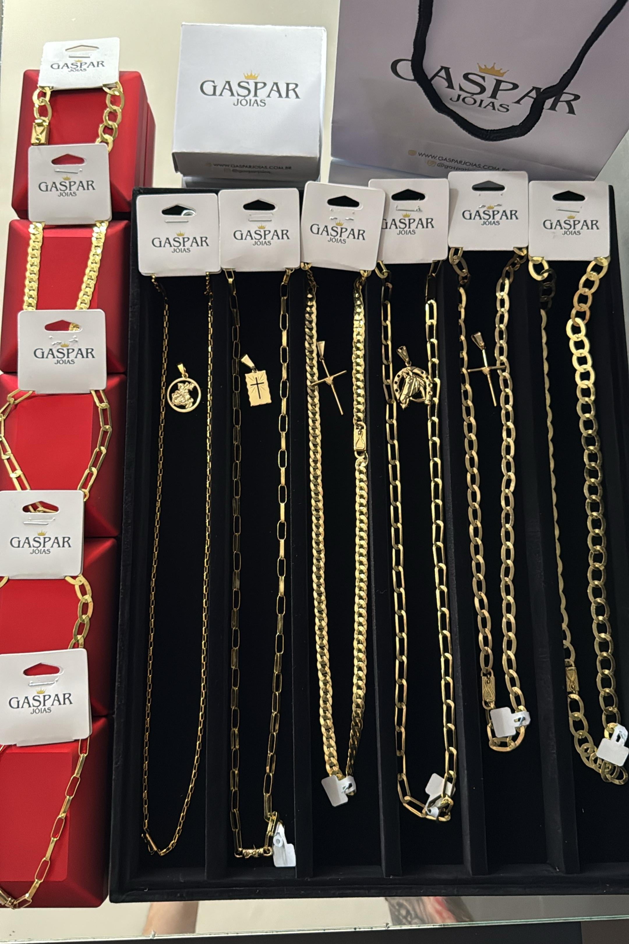 Kit Empreendedor Premium – 11 Peças (6 Correntes + 5 Pulseiras) + Caixas personalizadas