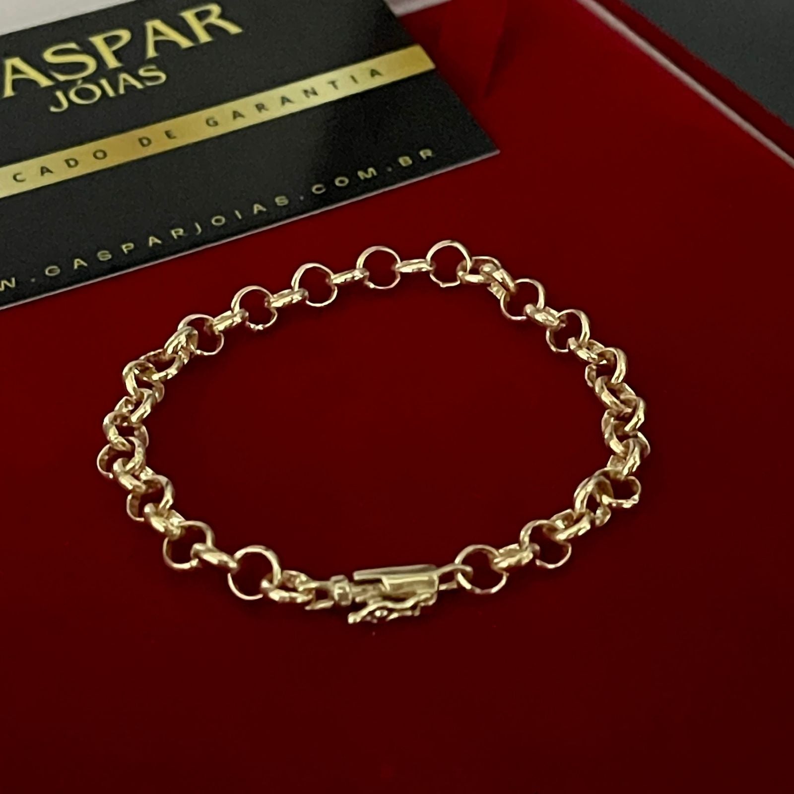 Pulseira Elo Portugues 4mm 100% Moeda Antiga Premmium Identico Ouro 18k
