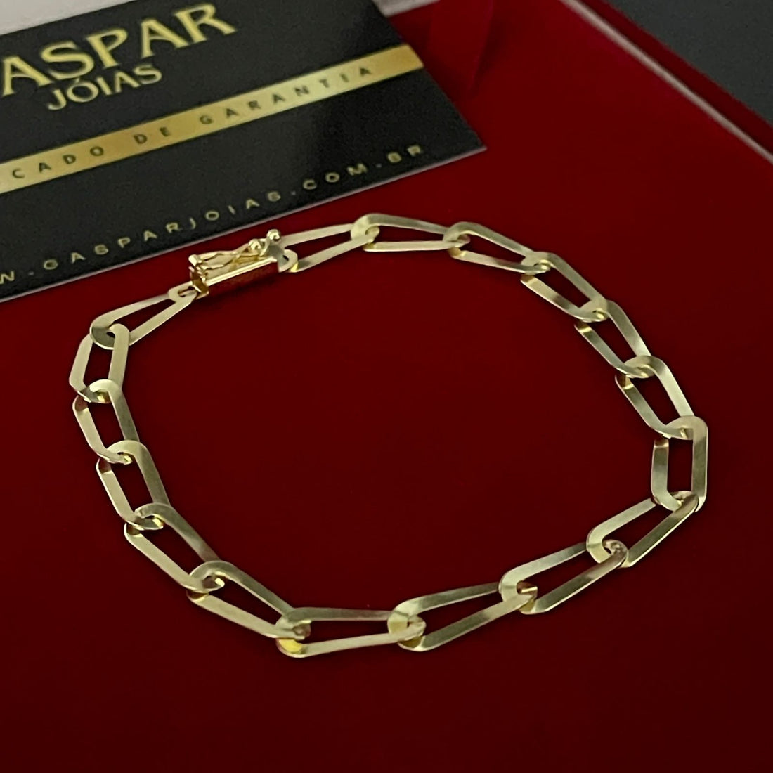 Pulseira Elo Laminada Long 6mm 100% Moeda Antiga Premmium Identico Ouro 18k