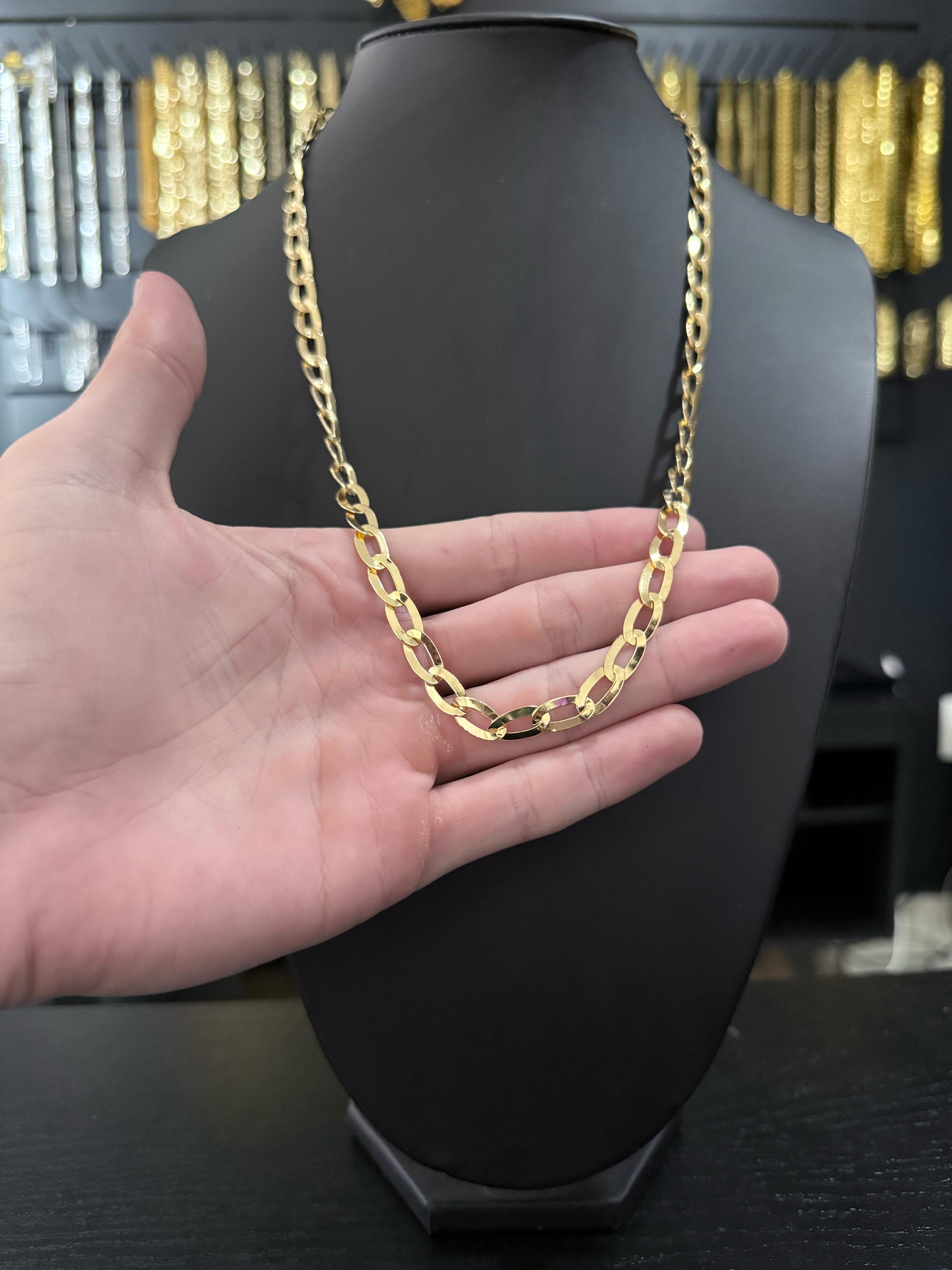 Corrente Chapeada 6mm (BANHADO A OURO 18K)